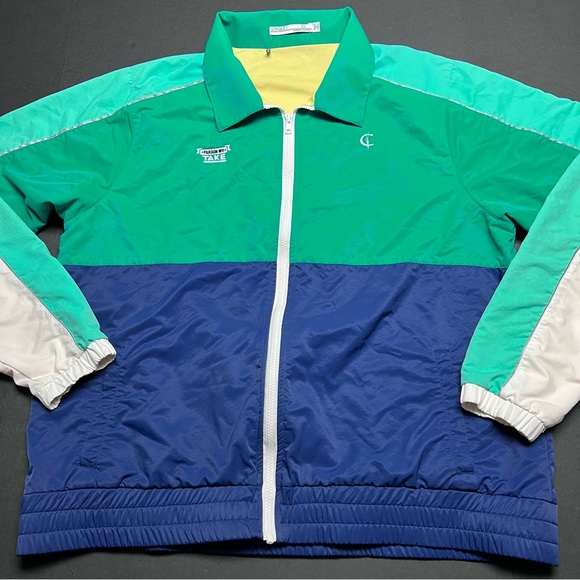 Criquet x Pardon My Take Colorblock Lined Golf Windbreaker Jacket Size: XL - Picture 2 of 11